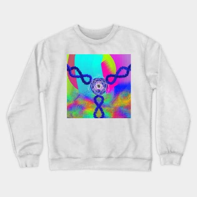 "Connectivity" Psychedelic Digital Art Crewneck Sweatshirt by artsydevil